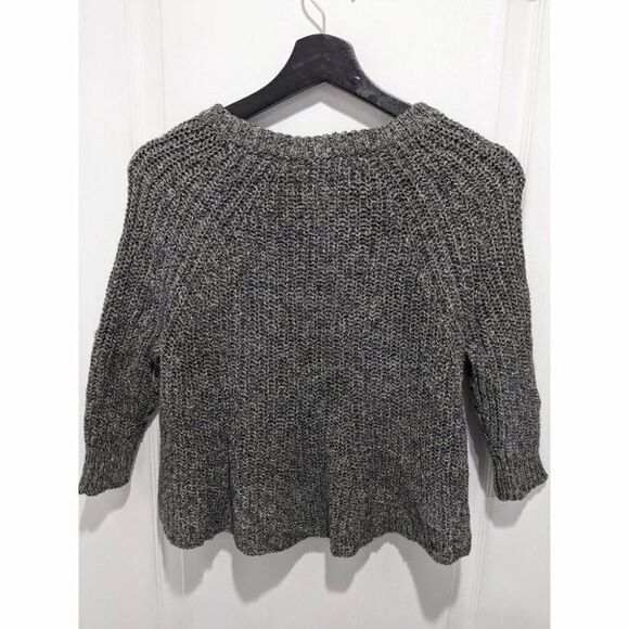 MADEWELL | Linen Blend Swing Sweater in Marled Grey - Picture 3 of 6